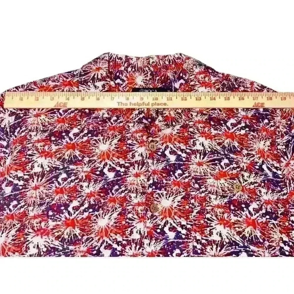 Boca Classics Size XL Fireworks Button Down Shirt 4th of July Patriotic Vacation - Picture 7 of 12